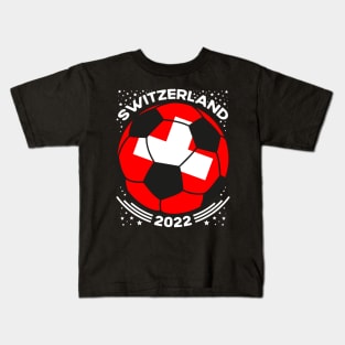 Switzerland Flag Soccer Football Team Kids T-Shirt